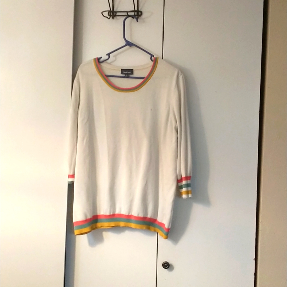 Modcloth 3x multi collar and sleeve detail, light staining